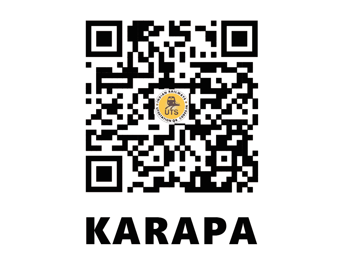 UTS QR Code for KARAPA - KRAP (SC - ANDHRA PRADESH)